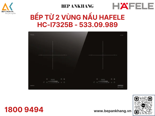 Bếp từ 2 vùng nấu Hafele HC-I7326B 533.09.989 - Made in Germany